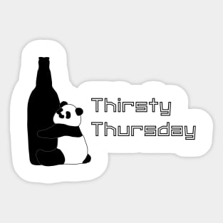 Panda's Thirsty Thursday Sticker